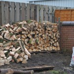 A pile of firewood